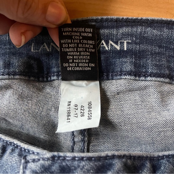 Lane Bryant distressed ankle skinny jeans Fringe Boho Plus size 28R - Picture 4 of 7